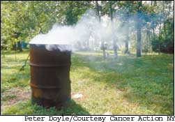 Barrel burning releases dangerous toxins into the environment.